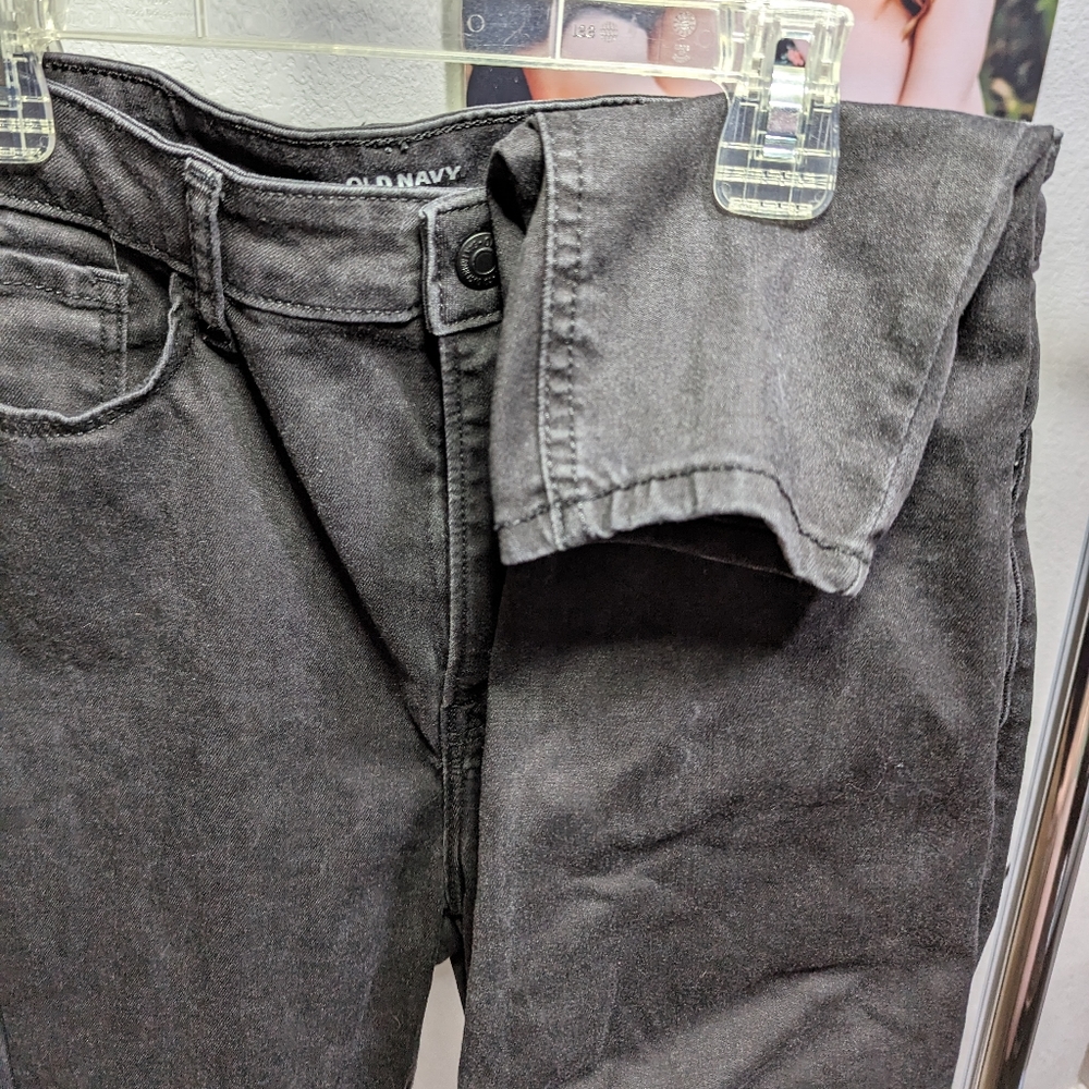 Old Navy Size 8-10 Charcoal Jeans - Picture 3 of 3